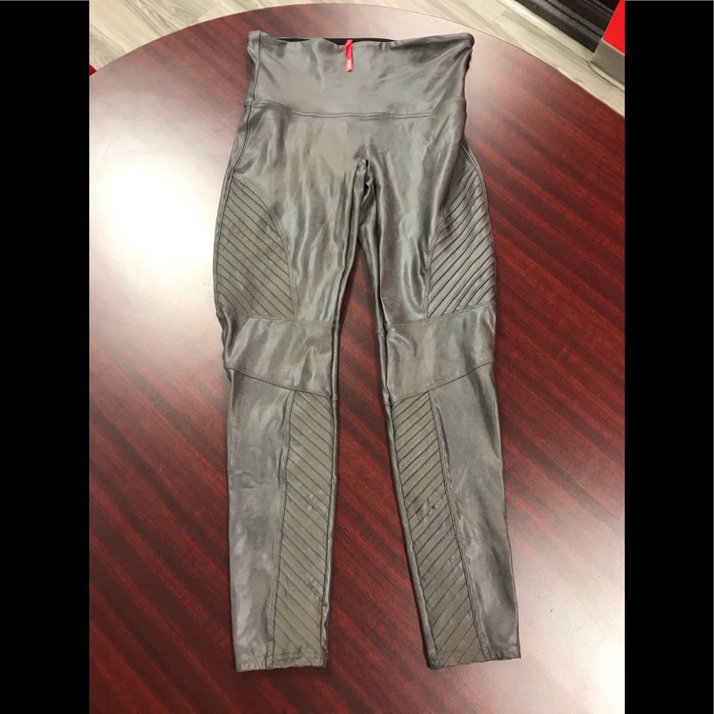 Spanx Faux Leather Moto Leggings
